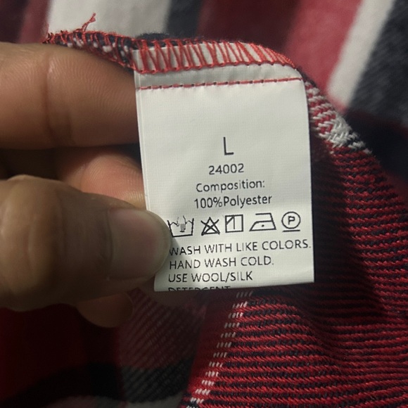 Red and Black Plaid Long Coat - Picture 8 of 8